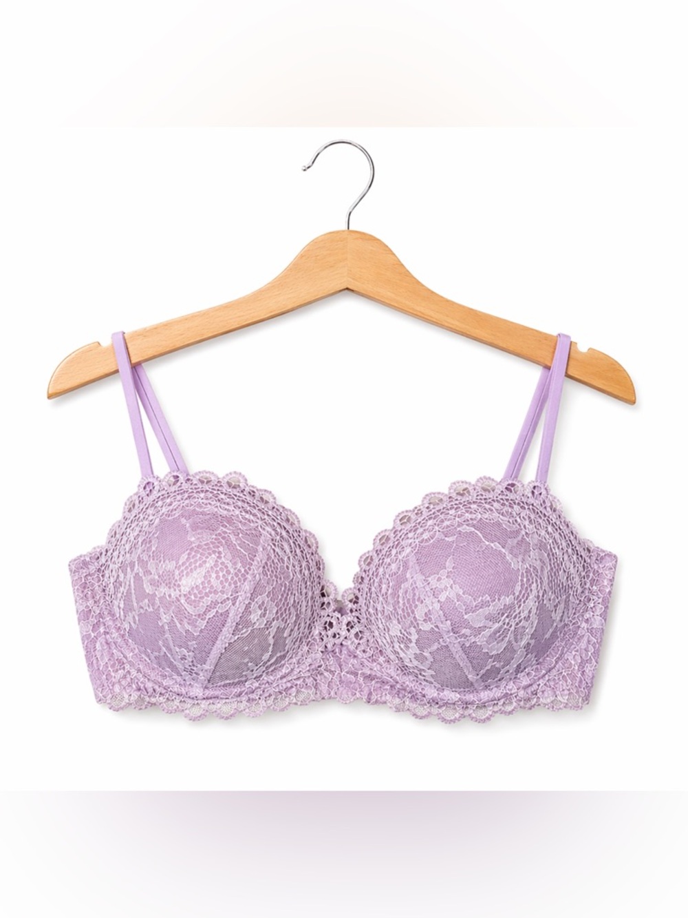 Victoria’s Secret Lavender Lace Bra 34C Push Up Sexy Feminine Lingerie